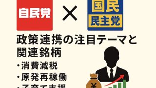2025年参院選後の自民党×国民民主党、政策連携の注目テーマと関連銘柄 